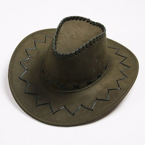 Chapeau De Cowboy Occidental Décontracté Pour Hommes Et Femmes,Chapeau De Soleil Pour Enfants,Daim Él,Bord Large,Loisirs D'halloween