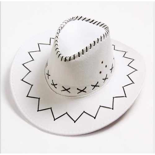 Chapeau De Cowboy Occidental Décontracté Pour Hommes Et Femmes,Chapeau De Soleil Pour Enfants,Daim Él,Bord Large,Loisirs D'halloween