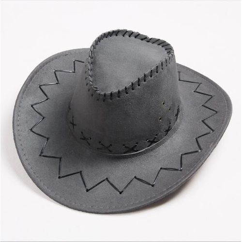Chapeau De Cowboy Occidental Décontracté Pour Hommes Et Femmes,Chapeau De Soleil Pour Enfants,Daim Él,Bord Large,Loisirs D'halloween