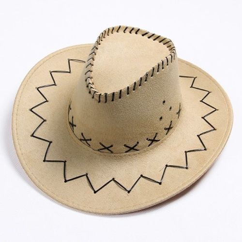 Chapeau De Cowboy Occidental Décontracté Pour Hommes Et Femmes,Chapeau De Soleil Pour Enfants,Daim Él,Bord Large,Loisirs D'halloween
