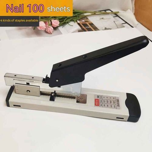 Agrafeuse De Reliure De Papier De Grande Capacité Avec Des Clous Agrafeuse Résistante Agrafeuse Agrafeuse De Reliure Agrafeuse À Main 100 Feuilles - Type Stapler (1000 Nails)