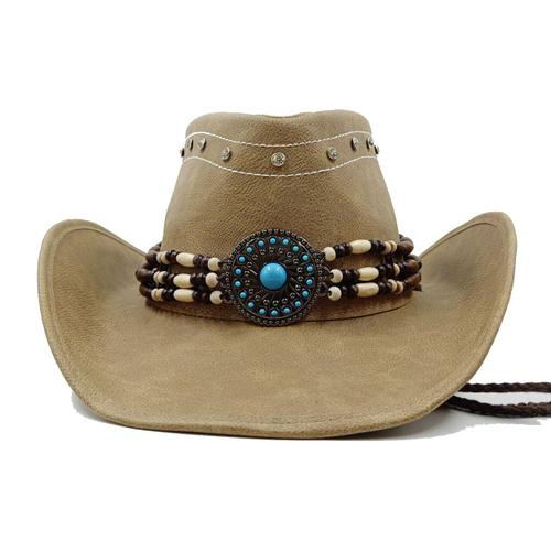 Chapeau De Cowboy Occidental En Cuir Pour Homme,Style 30,Pour Papa,Gentleman,Sombrero,Zones,Casquettes,Grande Taille