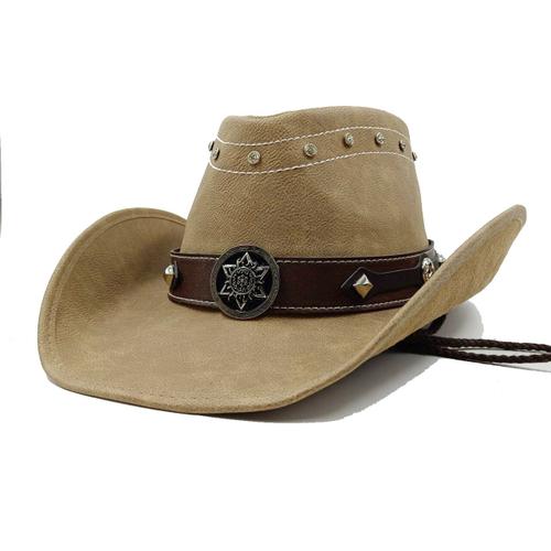 Chapeau De Cowboy Occidental En Cuir Pour Homme,Style 30,Pour Papa,Gentleman,Sombrero,Zones,Casquettes,Grande Taille