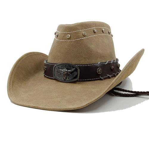 Chapeau De Cowboy Occidental En Cuir Pour Homme,Style 30,Pour Papa,Gentleman,Sombrero,Zones,Casquettes,Grande Taille