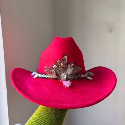 Chapeau De Cowboy En Daim À Plumes Pour Hommes,Bord Vintage,Hip Hop,Jazz,Everak Church Hat,Zones Sombrero Bre,7cm