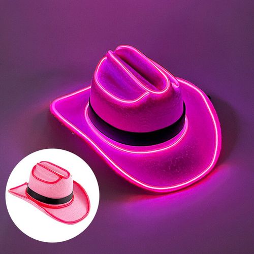 Mini Chapeau De Cowboy Brillant Au Néon El Pour Animaux De Compagnie,Casquette Cosplay,Olympiques D'halloween Pour Chiens Et Chats,Décoration De Fête De Vacances Pour Animaux De Compagnie