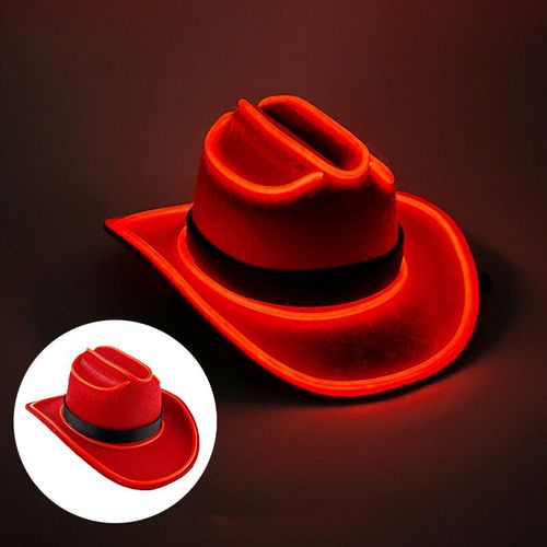 Mini Chapeau De Cowboy Brillant Au Néon El Pour Animaux De Compagnie,Casquette Cosplay,Olympiques D'halloween Pour Chiens Et Chats,Décoration De Fête De Vacances Pour Animaux De Compagnie