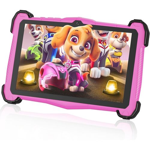 2024 Tablette Enfants 7 Pouces,10Go+64Go/1To TF Processeur Octa-Core,Tablette Android 14 pour Enfants âgés 3-12 Ans,Tablette Kids avec Contrôle Parental et étui de Protection EVA(Rose)