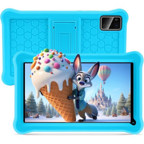 Tablette Enfants 7 Pouces,Android Tablette,(3+5)GB RAM 64GB ROM,WiFi,Bluetooth,équipée de contrôles parentaux,et d'une housse de protection antichoc,adaptée à l'apprentissage et au divertissement