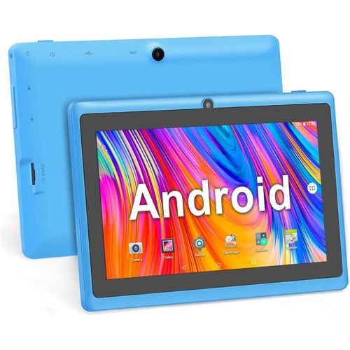 7 Pouces Tablette Tactile,Android 5.0 Quad Core Tablet PC,1Go RAM 8Go ROM,Double Caméras,WiFi,Bluetooth,Bleu Ciel