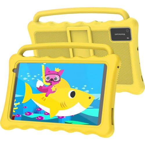 Tablette Android 12 de 7 pouces,pour enfant,mémoire 32 Go,tablette pour enfant avec application KIDOZ pour le contrôle parental,l'éducation,les jeux,les enfants (jaune)