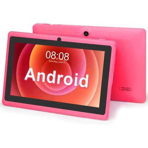 Tablette 7 Pouces Android,Double Caméras,WiFi,Bluetooth,Rose