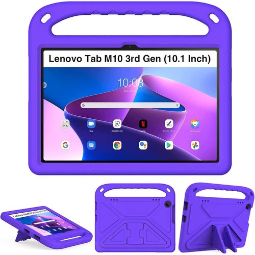 Coque pour Lenovo Tab M10 3rd Gen 10.1"",EVA Léger Étui de Protection Poignée Housse Enfants pour Lenovo Tab M10 3rd Gen 2022 TB-328F/TB-328X-Violet