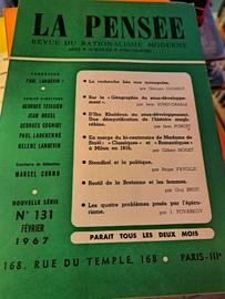 La Pensée - N°131 - Revue 1967 - Cogniot - D'ibn Khaldoun Au Sous-Developpement Par Poncet - Mme De Stael - Stendhal Et La Politique Par Fayolle - Restif De La Bretonne - Povarkov