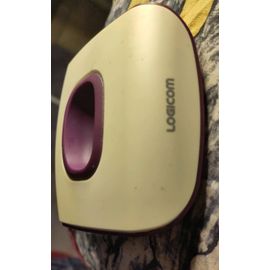 Base et recharge pour téléphone Logicom Nova 350 mauve prune et blanc