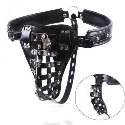 Ceinture De Retenue En Cuir Pu, Culotte De Chasteté, Cage, Plug Godemiché, Sous-Vêtement D'orgasme Forcé, Bdsm, Slip De Bondage, Harnais, Jouets Sexuels