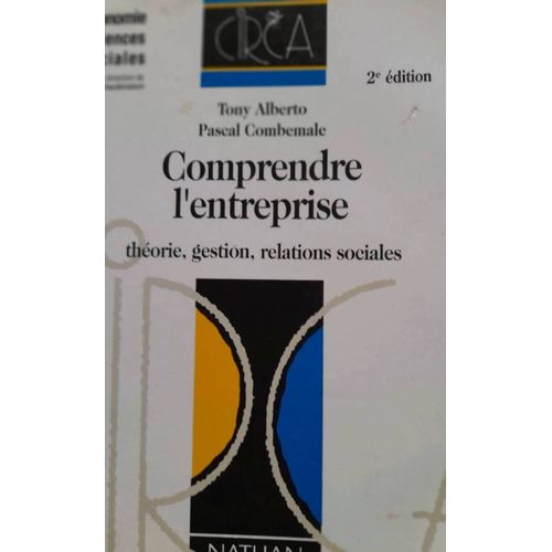 W2/ Tony Alberto Et Pascal Combemale " Comprendre L'entreprise  Theorie,Gestion,Relations Humaines" Nathan 1999