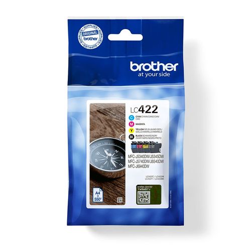 BROTHER Black Cyan Magenta Yellow Ink Cartridges Multipack