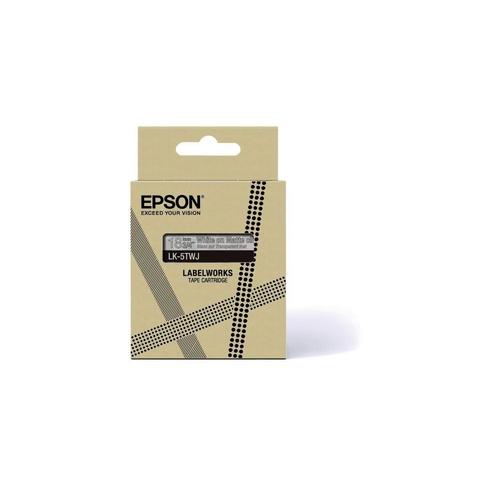 Epson Matte Tape Clear/White 18mm 8m Lk-5twj