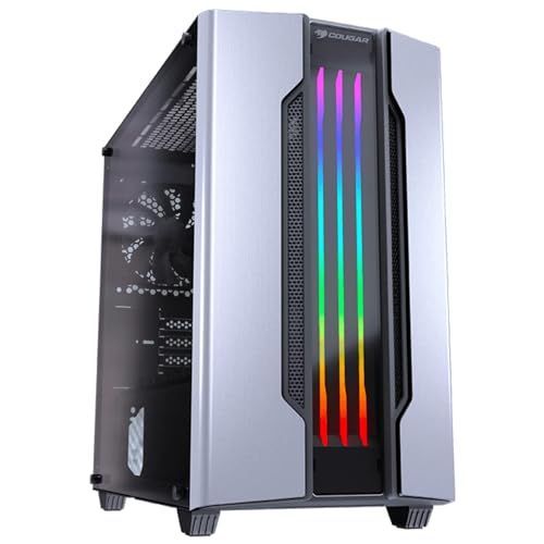 Boitier PC Mini Tour Micro ATX Cougar Gemini M RGB avec panneaux vitrés - Argent