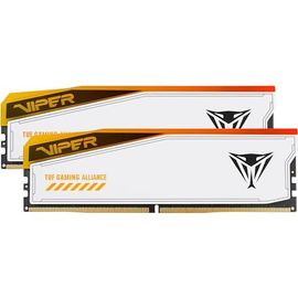 PATRIOT PATRIOT Kit Barrettes mémoire 32Go (2x16Go) DIMM DDR5 Viper Elite Tuf Gaming Alliance RGB 6000MHz (Blanc)