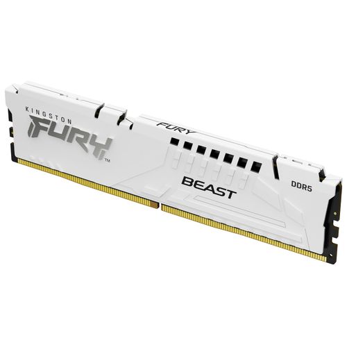 Kingston FURY Beast - DDR5 - module - 32 Go - DIMM 288 broches - 6400 MHz / PC5-51200 - CL32 - 1.4 V - mémoire sans tampon - on-die ECC - blanc