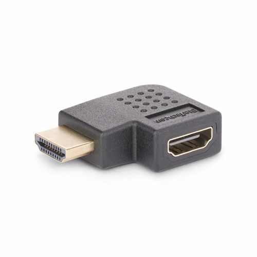 StarTech.com Adaptateur HDMI 2.0 à Angle Droit, M/F, Extension HDMI 4K60 - High Speed - adaptateur HDMI - HDMI mâle pour HDMI femelle à angle droit - noir - support pour 4K60Hz, bi-directionnel...