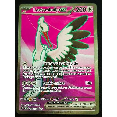 Carte Pokémon ( France ) Lestombaile Ex 234/182 - Ev / Faille Paradoxe - Ultra Rare ( État : Ex )