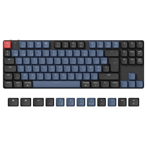 K1 Pro (schwarz/blaugrau, De-layout, Gateron Low Profile 2.0 Mechanic