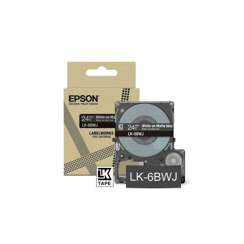 Epson Matte Tape Black/White 24mm 8m Lk-6bwj