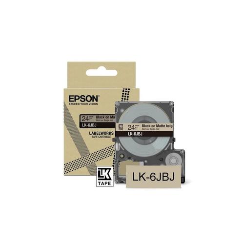 Epson Epson Matte Tape Beige/Black 24mm 8m Lk-6jbj