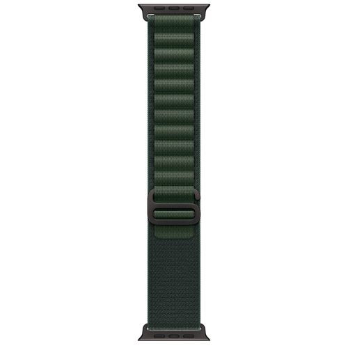 Apple - Boucle Pour Montre Intelligente - 49 Mm, Finition En Titane Noir - Taille Large - Vert Foncé