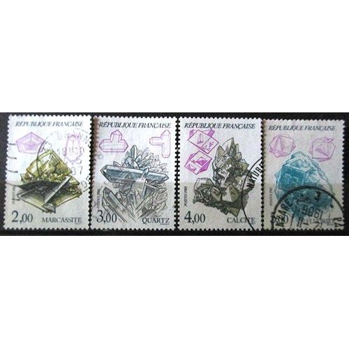 1986. Série Complète F2429 À F2432: Nature De France: Minéraux.