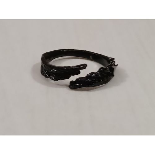 Bague Métal Noir,Ailes,Reglable