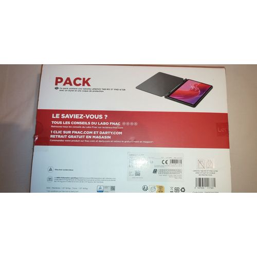 Pack Tablette Lenovo Tab M11 11" FHD 4/128 Go + Stylet et coque de protection