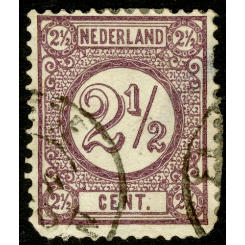 Timbre Oblitéré Nederland, 2 1/2 Cent