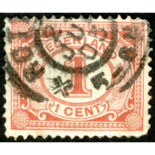 Timbre Oblitéré Nederland , 1 Cent