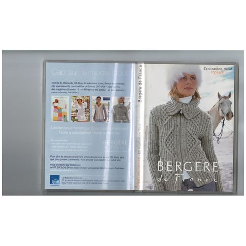 Cd-Rom Bergère De France Explications Tricot 2004/05, 2005/06