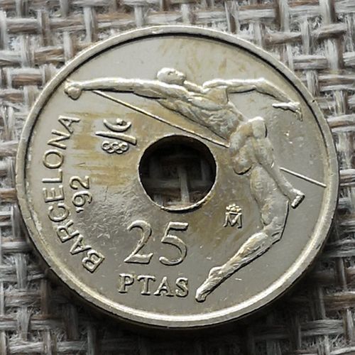 Monnaie Espagne - 1991 - 25 Pesetas Saut En Hauteur - F0086