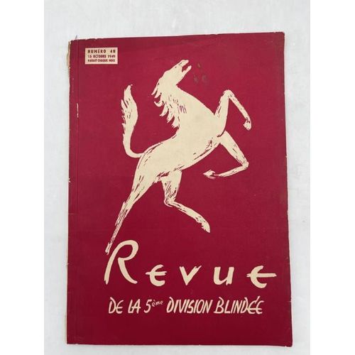 Revue De La 5e Division Blindée, N°48, 15 Octobre 1949