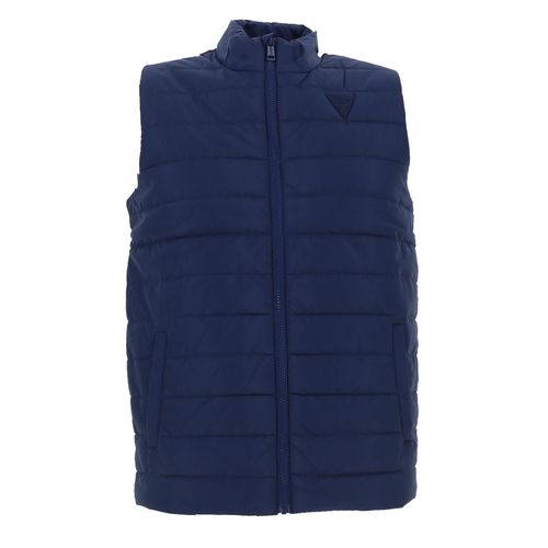 Doudounes Sans Manches Guess Sl Padded Vest - Polyester Matt Effect 60gsm Bleu Marine