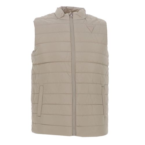 Doudounes Sans Manches Guess Sl Padded Vest - Polyester Matt Effect 60gsm Beige