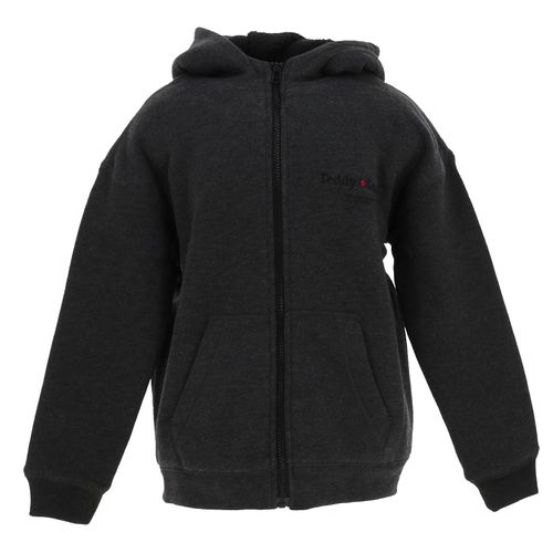 Vestes Sweats Zippés Capuche Teddy Smith Giclass Sherpa Gris Anthracite Foncé