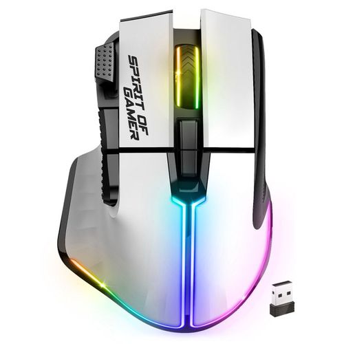 Spirit Of Gamer Modèle du produit : Pro-M5 Wireless (Blanc)