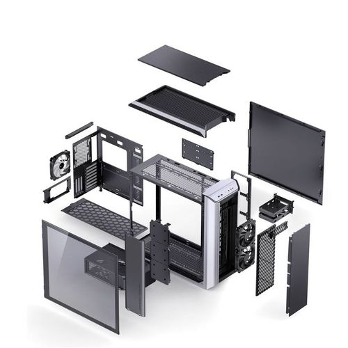 Boitier PC Grand Tour E-ATX Jonsbo D500 avec panneau vitré - Argent