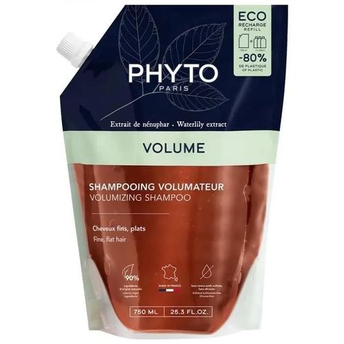 Phyto Volume Shampoing Volumateur Cheveux Fins Et Plats Éco-Recharge 750 Ml 