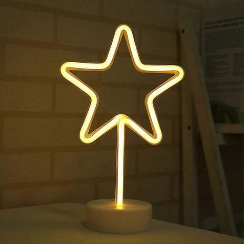 New Neon Light Five-point Star Battery Box Neon Light Home Decoration Ornaments Light String Christmas Lights GAO244329