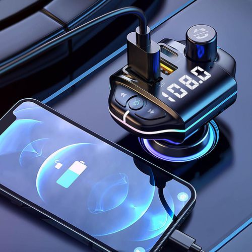 Émetteur Fm Bluetooth, Adaptateur De Voiture Sans Fil Pour Appels Mains Libres, Prise En Charge Du Chargeur De Voiture Usb 20wmax3.1a, Adaptateur Radio, Lecteur De Musique, Kit De Voiture Fm