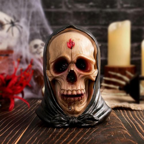 Squelettes D¿Halloween Résine Réaliste Fausse Simulation Crâne Humain Headbone Modèle Halloween Prop Réaliste Mini Squelette Effrayant Décoration D¿Halloween Gao2