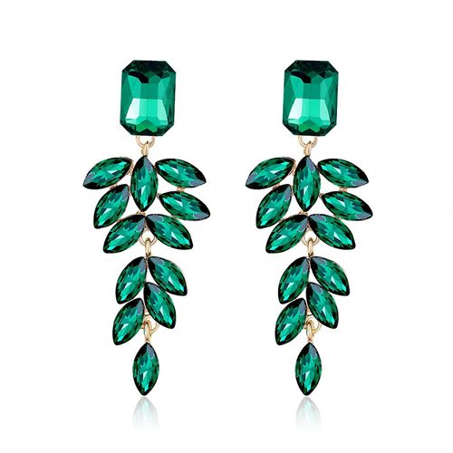 Une Paire De Boucles D¿Oreilles De Mode Cristal Cubique-Strass Crochet Merveilleux Cadeau